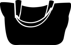 Female Black Handbag Stencil Svg Vector, Free Vectors File